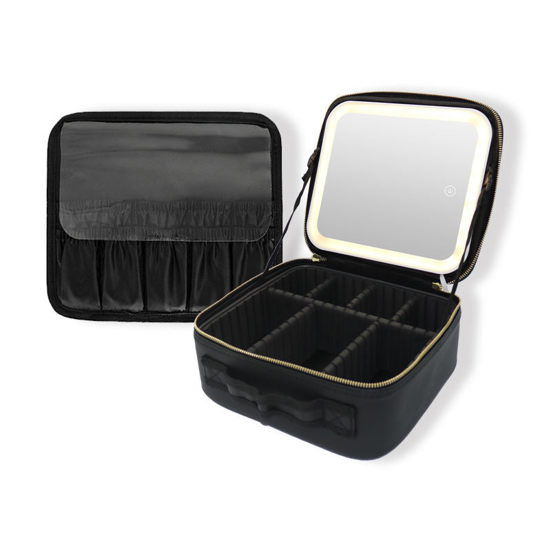 Cosmetiquera con Espejo y Luz Led