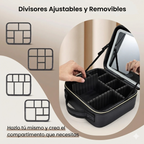 Cosmetiquera con Espejo y Luz Led