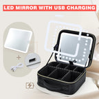 Cosmetiquera con Espejo y Luz Led